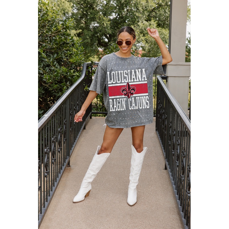 LAFAYETTE RAGIN’ CAJUNS On The Ball Mini Rhinestone Tee