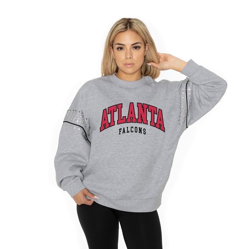 ATLANTA FALCONS Competitive Edge Jewel-Trim Pullover