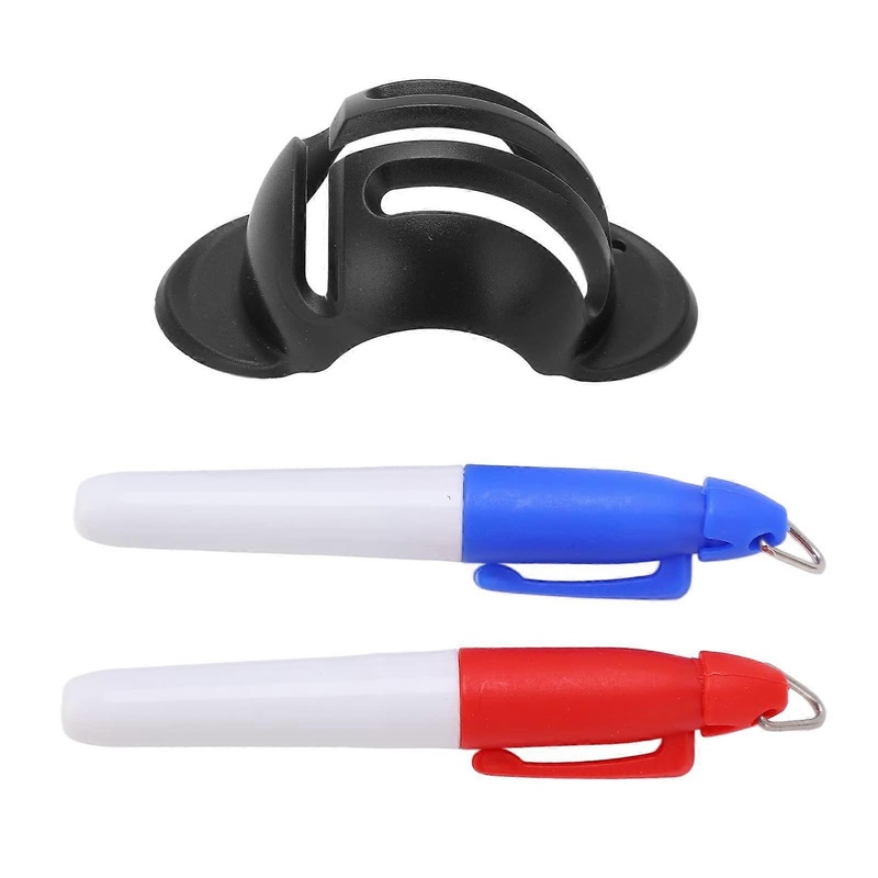 Golf Ball Liner, Line Marking Drawing Stencils 180 Degree Marker Alignment Tool for Golf Sport with 2 Marker Pens(Black)