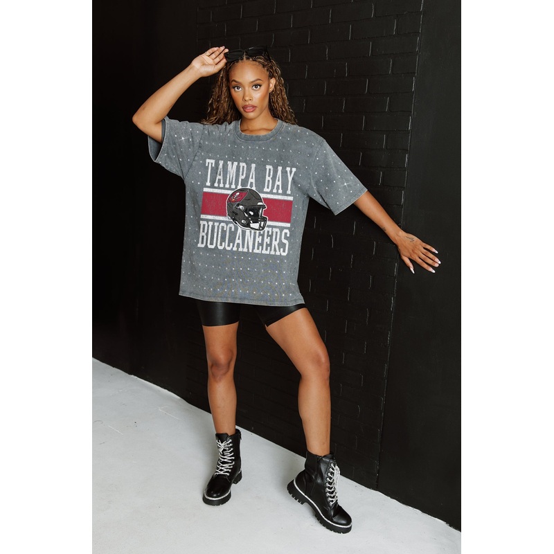 TAMPA BAY BUCCANEERS On The Ball Mini Rhinestone Tee
