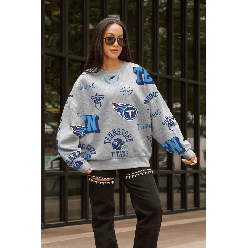 TENNESSEE TITANS ALWAYS ON REPEAT PREMIUM FLEECE CREW SWEATSHIRT