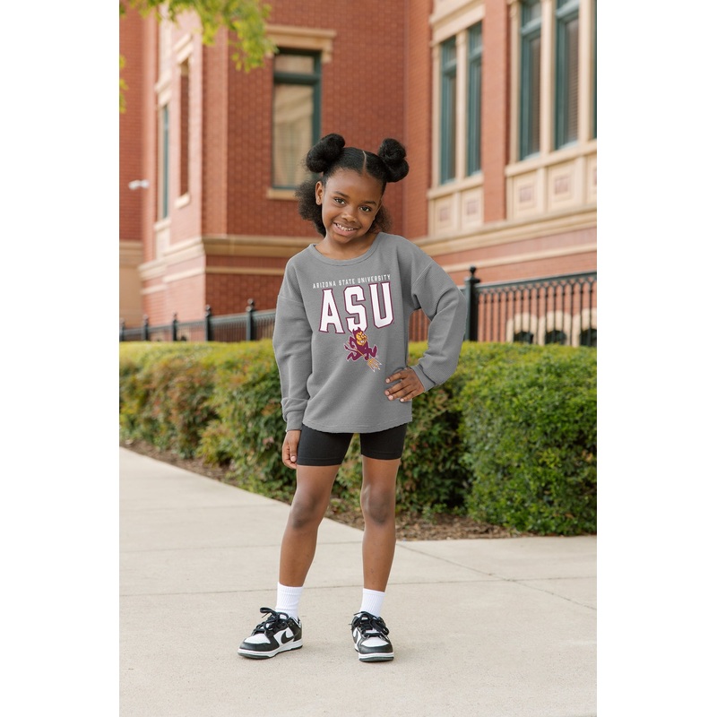 ARIZONA STATE SUN DEVILS PURE MOTION KIDS VINTAGE WASH CORDED PULLOVER