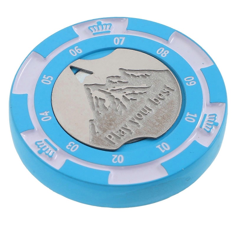 Golf Alignment Rods Zinc Alloy Rectangular Golfs Ball Marker Frame Scale Level Indicator 4.00X4.00X0.70CM 1Set