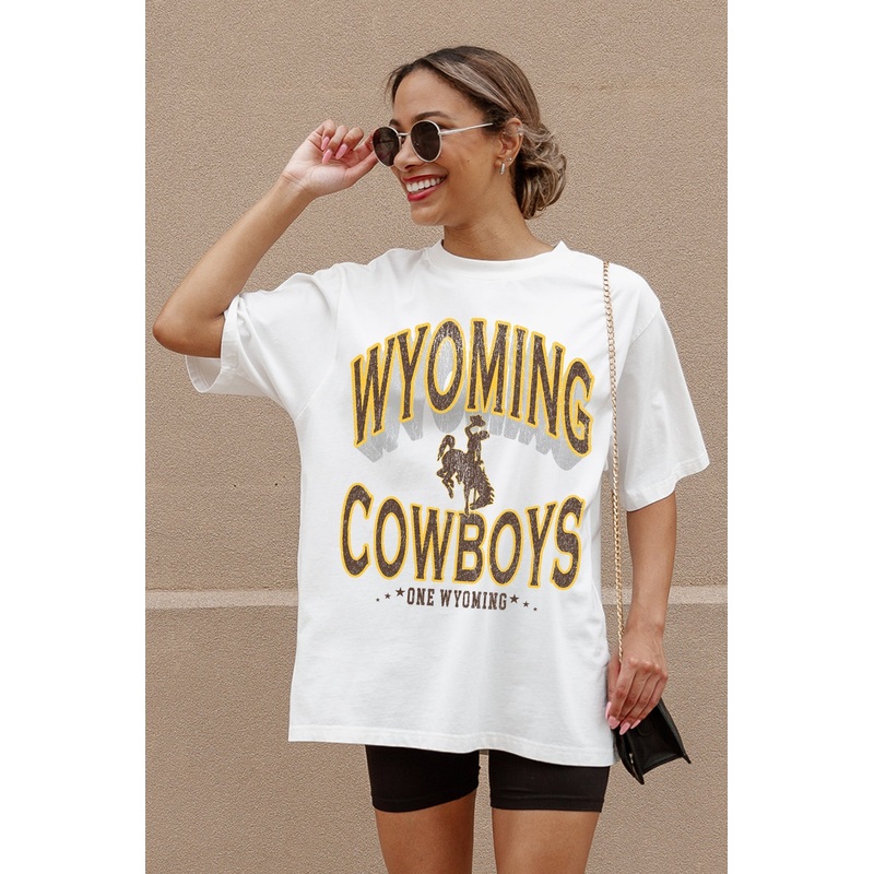WYOMING COWBOYS Shakedown Oversized Crewneck Tee