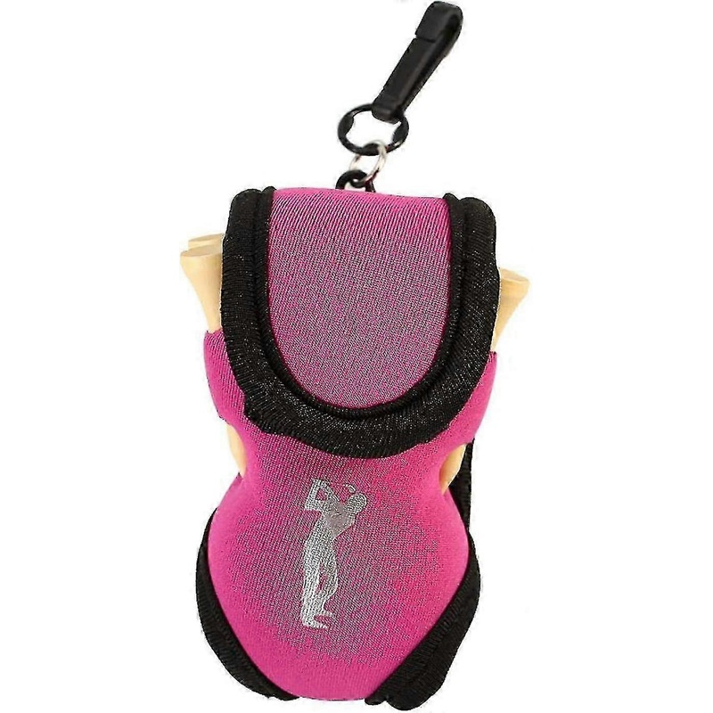 2025 Pink – Golf Ball Cover, Golf Tee Bag, Drinking Bag for Golf Balls and Tees with 2 Golf Balls and 4 Golf Tees (Random Color), Golf Accessories Set