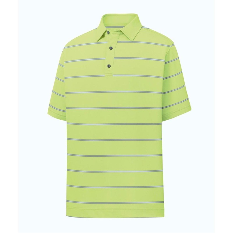 FootJoy Lisle Pique Open Stripe Self Collar Polo