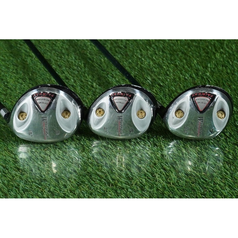 WARRIOR EXTREME WEIGHTED WOODS SET 3W, 5W, 7W HARRISON LONG DRIVE RH 15 21 24