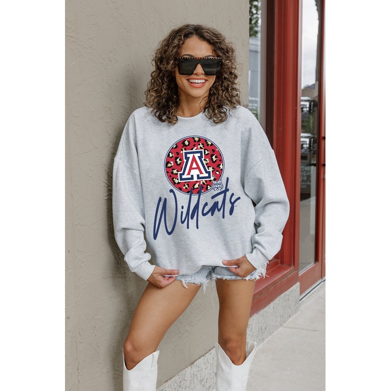 ARIZONA WILDCATS GOING WILD PREMIUM FLEECE DROP SHOULDER CREWNECK PULLOVER