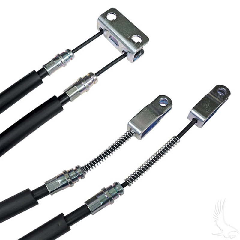 Brake Cable Set w/ Bracket, 47, E-Z-Go TXT/Medalist Electric 94+, Gas 94-09 with Fuji/Robin