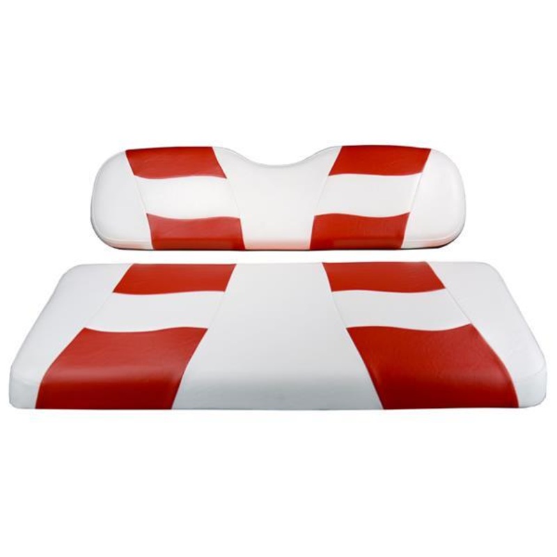 MadJax Riptide White/Red Two-Tone Genesis 150 Rear Seat Cushions PN# 10-143P