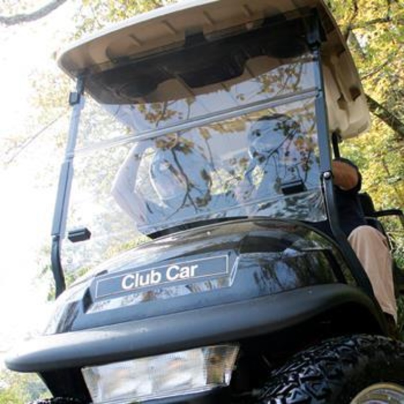 Clear Club Car Precedent Impact-Resistant Folding Windshield (Years 2004-Up) PN# 35344