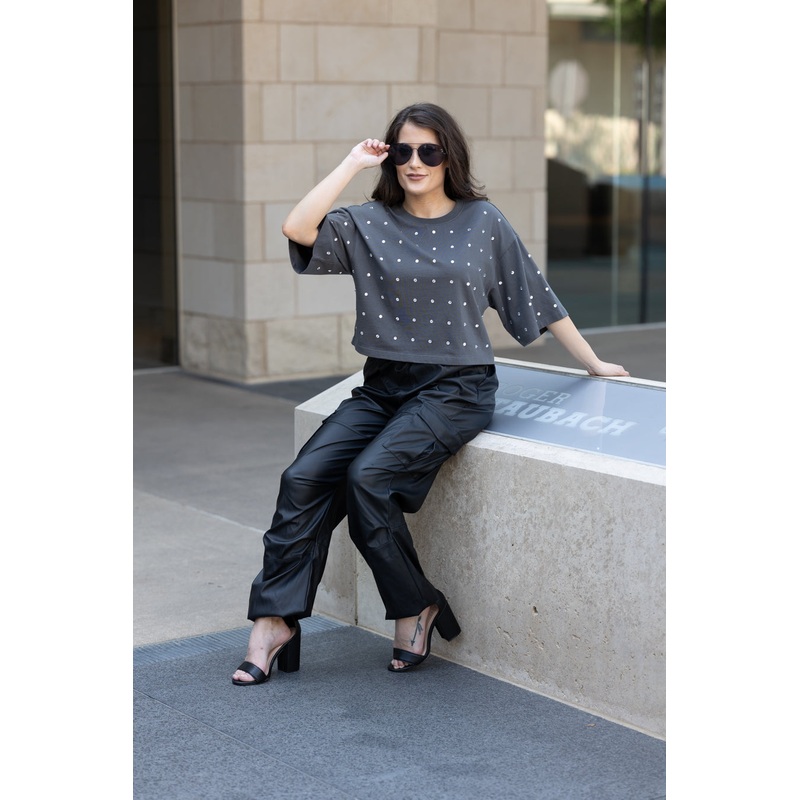 ENDLESSLY EDGY CARGO FAUX LEATHER BOTTOMS