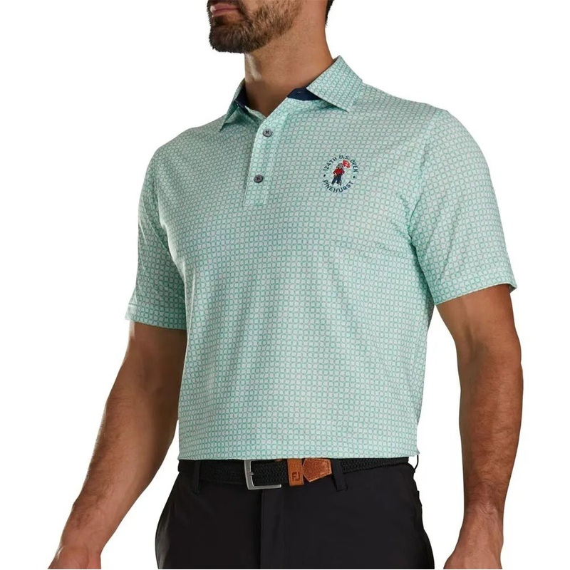 FootJoy 2024 U.S. Open Stripe Lisle Rope Gingham Polo