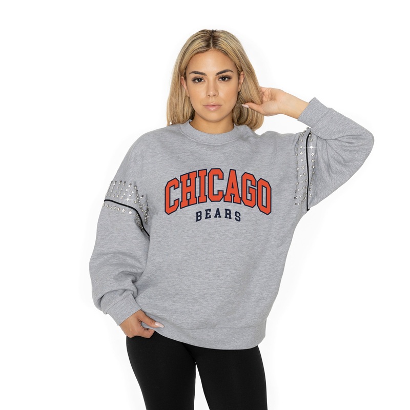 CHICAGO BEARS Competitive Edge Jewel-Trim Pullover