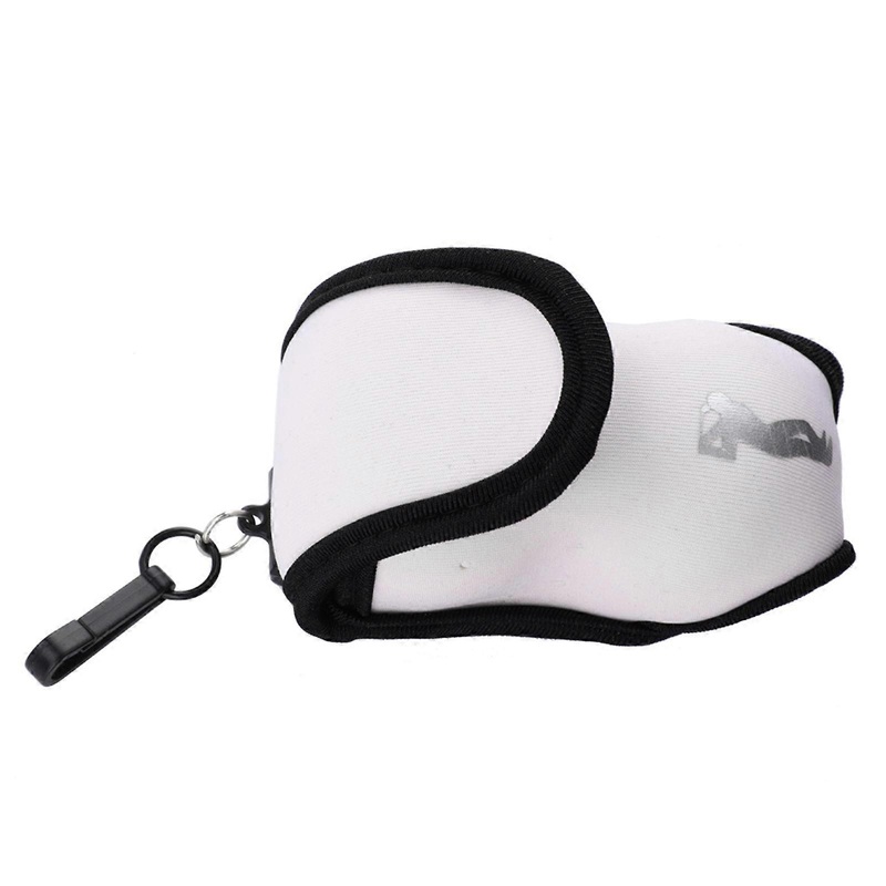 Elastic Mini Golf Ball Holder Bag With Hook And Clip For Holding Balls Tees (white)