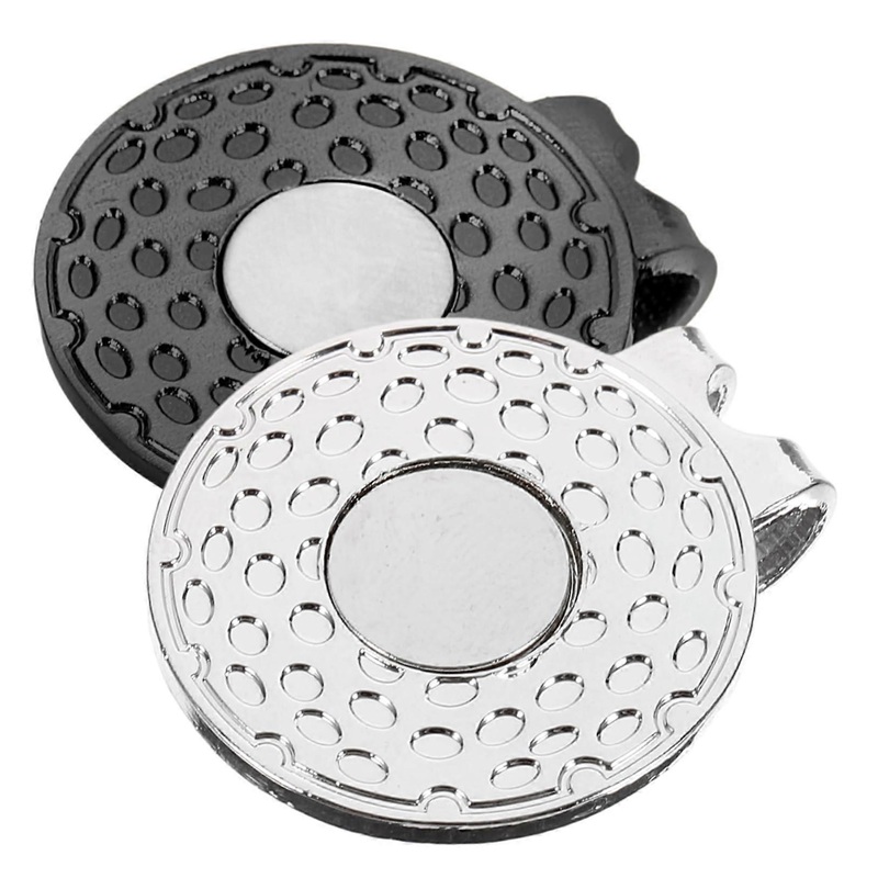 Golf Hat Clips 2 Pack Yellow Portable Golf Markers Black Durable Zinc Alloy Ball Markers Golf Accessories