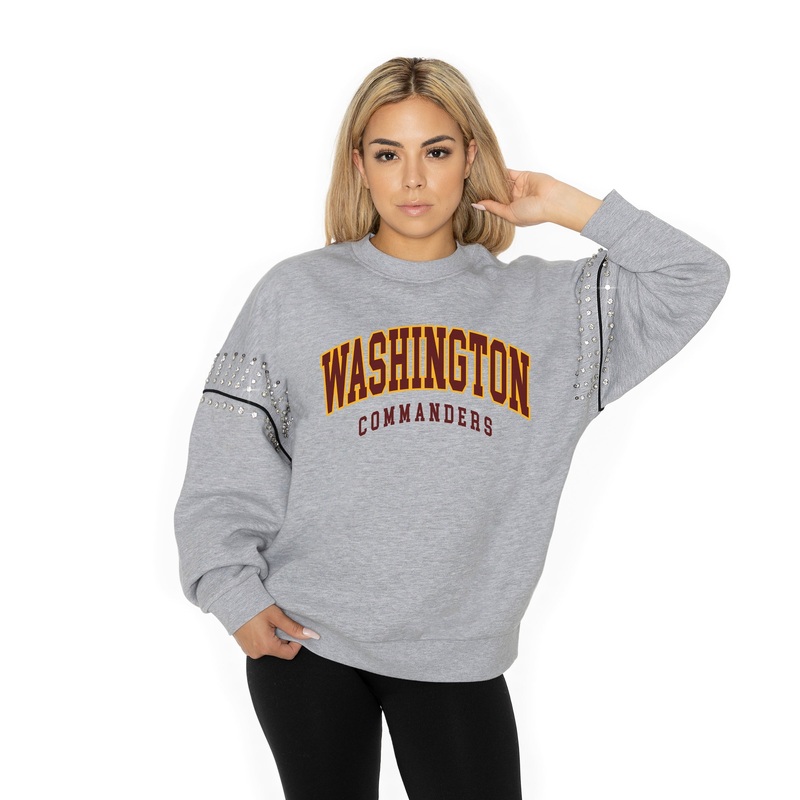 WASHINGTON COMMANDERS Competitive Edge Jewel-Trim Pullover