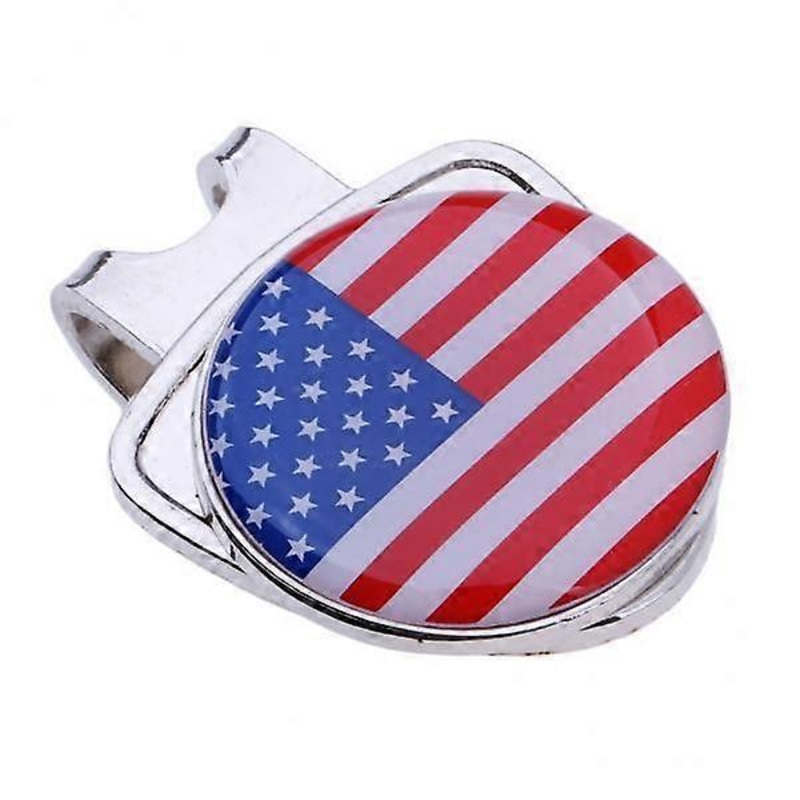 2x Portable Alloy Ball Marker with Hat Clip Golf Glove Golfer Gifts