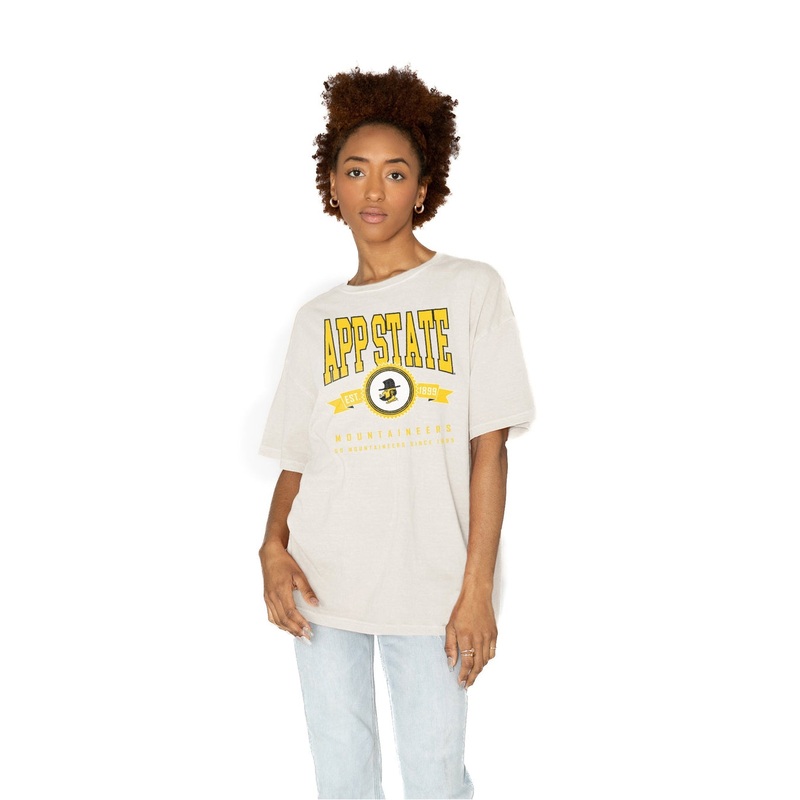 APPALACHIAN STATE MOUNTAINEERS GET GOIN’ OVERSIZED CREW NECK TEE