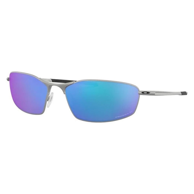 Oakley Whisker Sunglasses – Satin Chrome/Prizm Sapphire Polarized