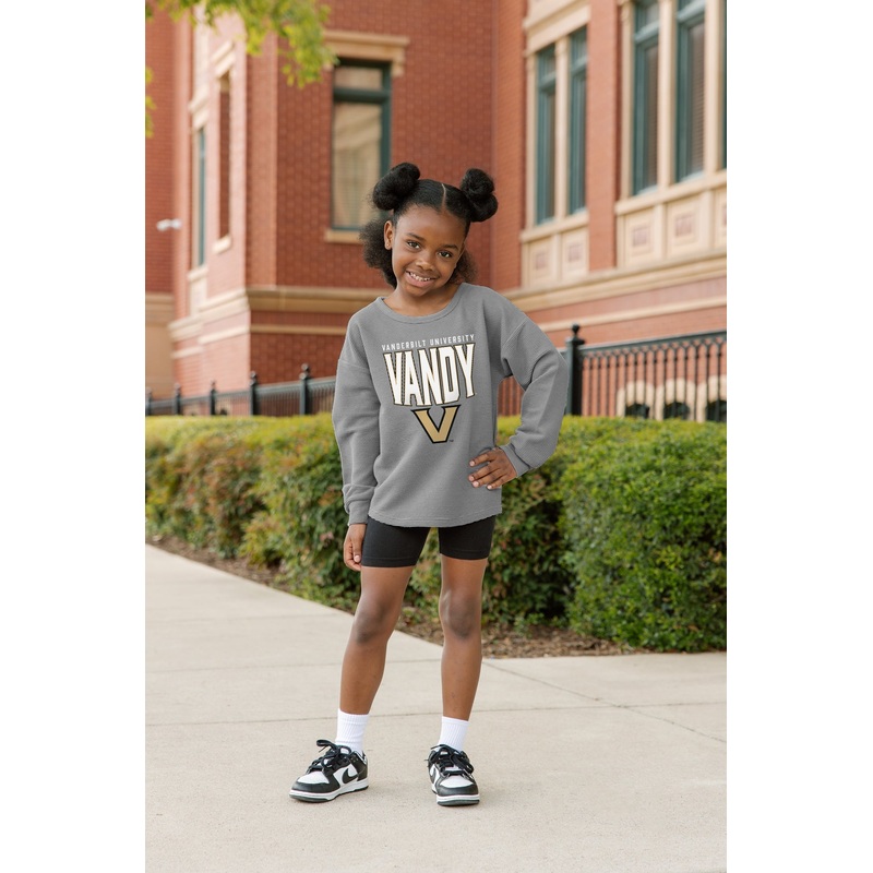 VANDERBILT COMMODORES PURE MOTION KIDS VINTAGE WASH CORDED PULLOVER