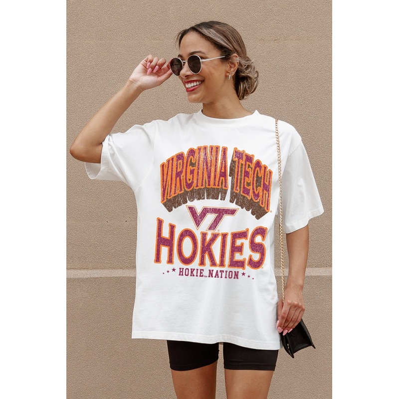 VIRGINIA TECH HOKIES Shakedown Oversized Crewneck Tee