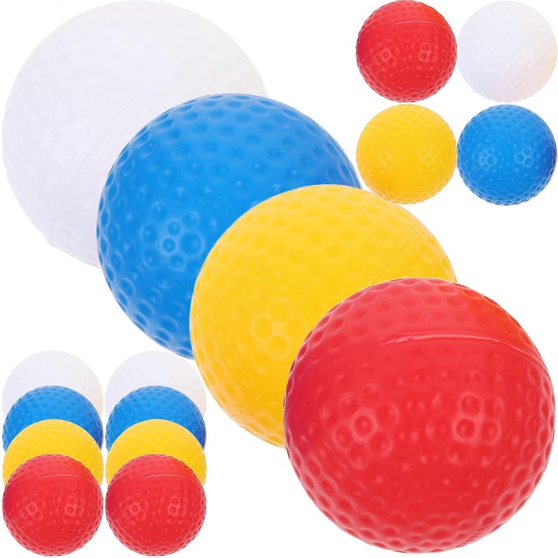 16pcs Professional Training Golf Balls, Small Practice Balls for Golfing, Wear Resistant PP Plastic, Nonporous Design for Kids and Adults