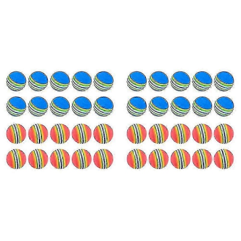40 Pcs Golf Ballssoft Foam Garden Golf Balls Practice Golf Balls Sponge Rainbow Golf Balls For Indo Hy