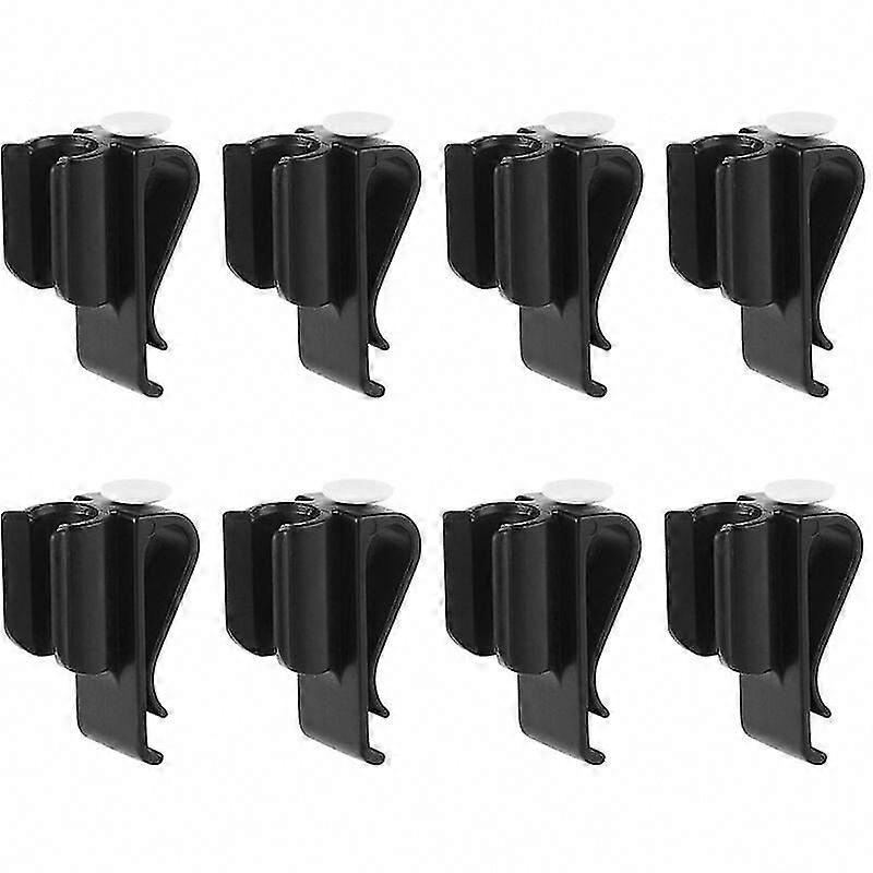 Golf Putter Clip Holder – 8pcs Black Golf Bag Organizer with Ball Marker Accessories (2.5×6.5cm)