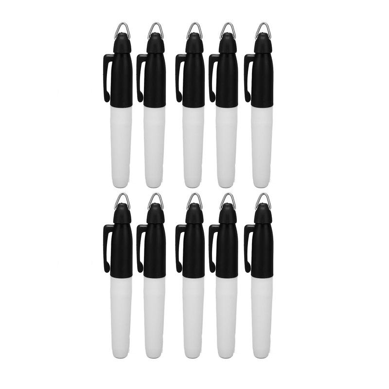 10 Pcs Oil Based Golf Markers Waterproof Portable Ball Alignment Marker Pen for Drawing Coloring Black