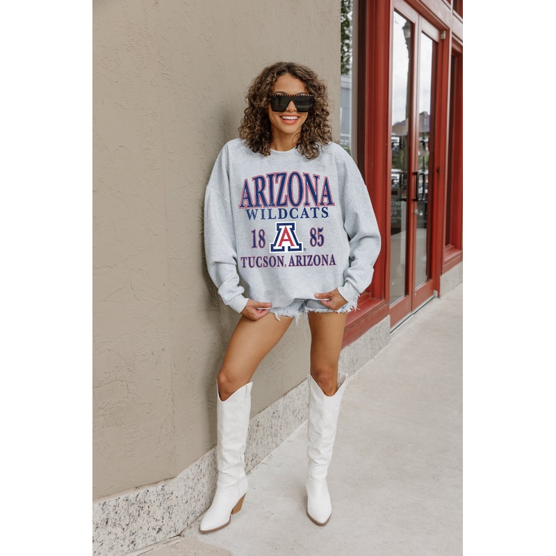 ARIZONA WILDCATS ALLEGIANCE PREMIUM FLEECE DROP SHOULDER CREWNECK PULLOVER