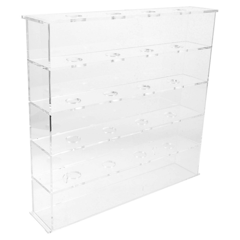 Transparent Acrylic Golf Ball Display Rack WallMounted with Multiple Holes for Storage 6.5×4.3×8.7 inches