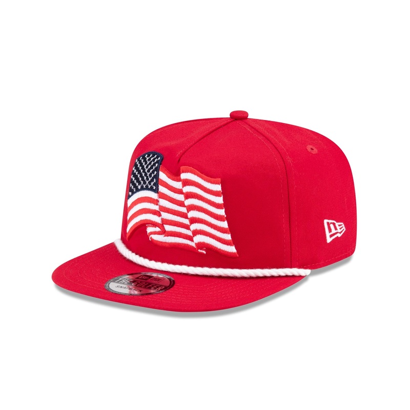 American Flag Red Golfer Hat|One Size