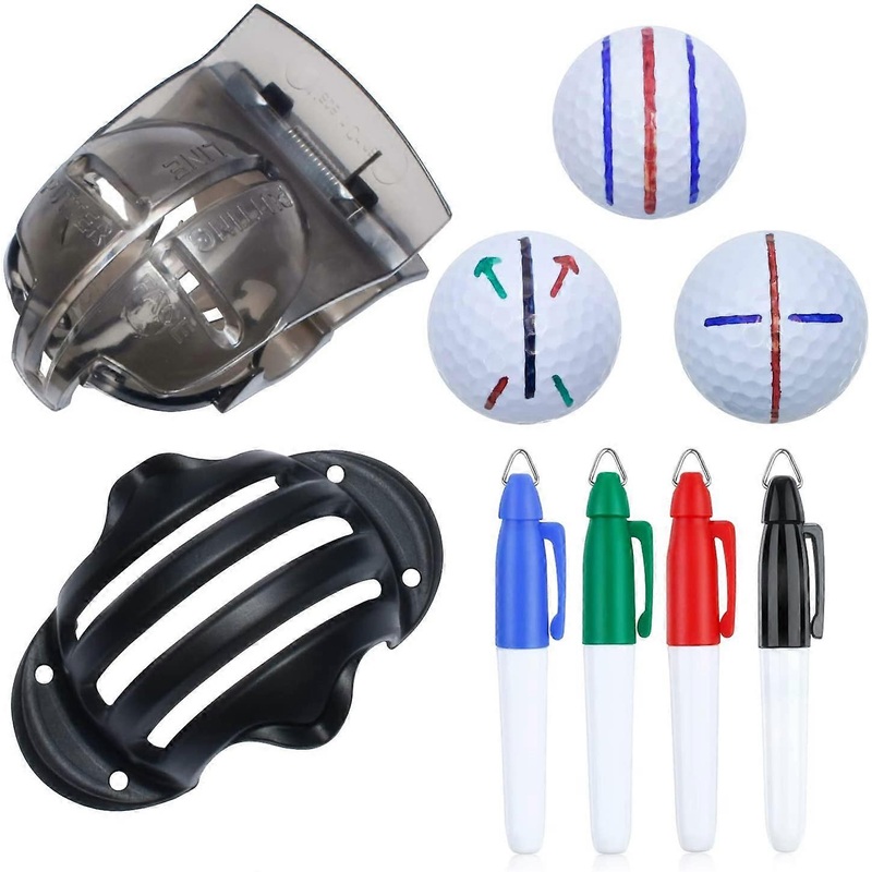 Sunrain  6 Pack Golf Ball Line Drawing Marker Golf Ball Liner Golf Ball Marking Tool Kit – 2 Golf