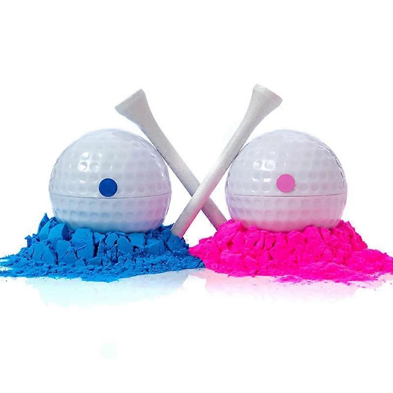 2pcs Reveal Gender golf ball Smoke Bombs Powder Clay Tannerite Pigeons Exploding Gender Reveal Pink Or Blue Powder Exploding Golf