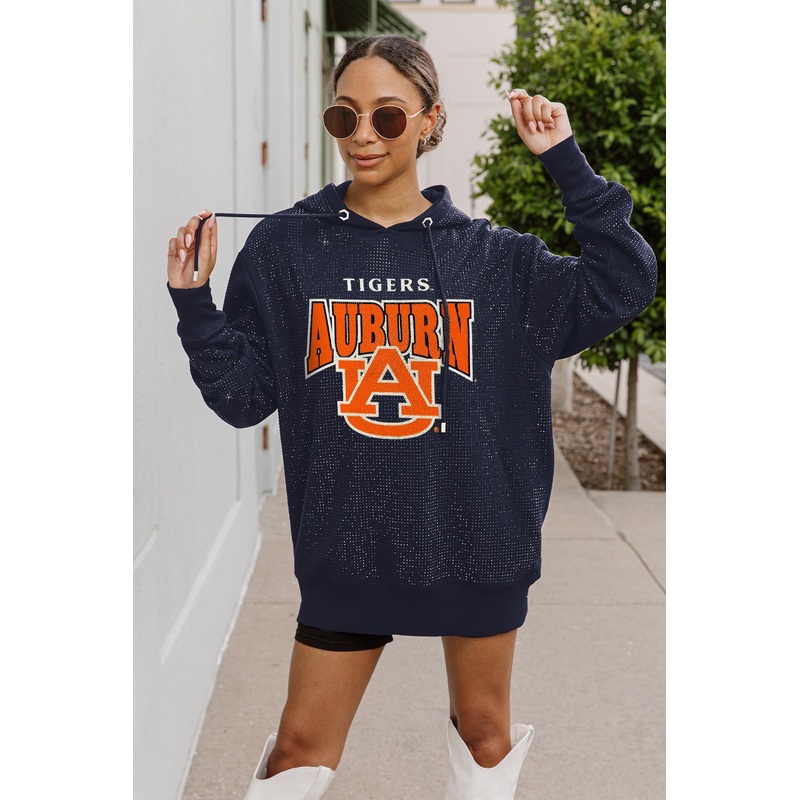 AUBURN TIGERS Sideline Shimmer Micro-Rhinestone Sweatshirt