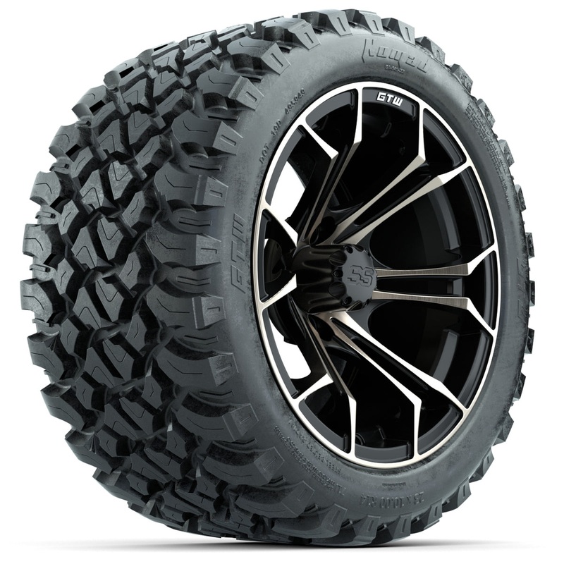 Set of (4) 14 in GTW Spyder Wheels with 23×10-14 GTW Nomad All-Terrain Tires PN# A19-737