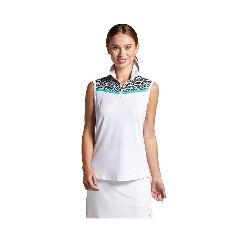 Bermuda Sands Women’s Melanie Sleeveless Polo with Sublimated Trim