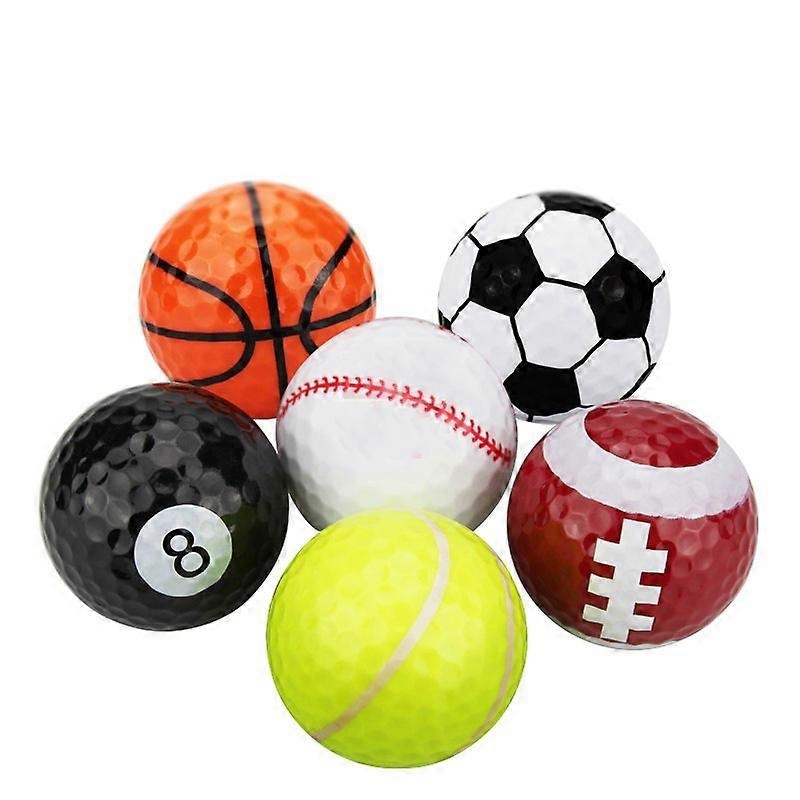 6pcs/bag Golf Balls Novelty Sports Practice Golf balls Golf gift balls