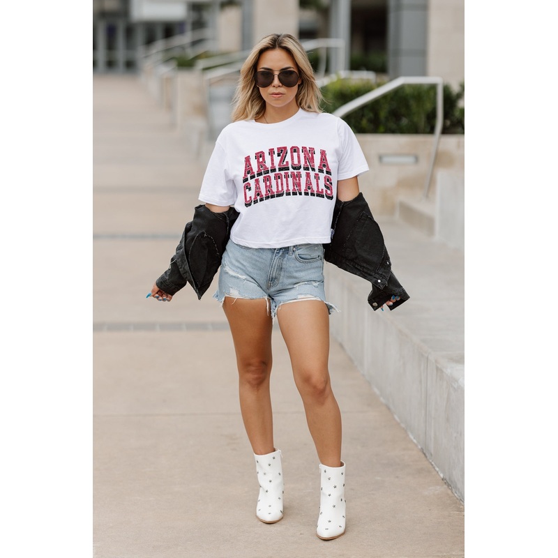 ARIZONA CARDINALS Claim To Fame Boxy-Fit Crop Tee