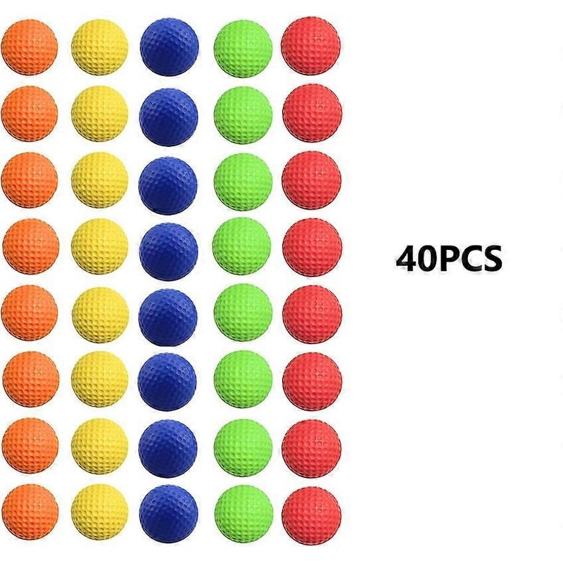 40 Pack Foam Golf Practice Balls – Realistic Feel and Limited Flight Training Balls for Indoor or Outdoor