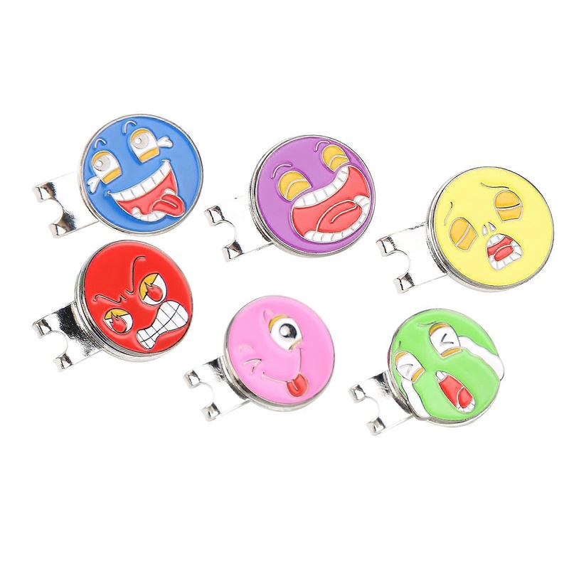 6PCS 25mm Portable Lightweight Ball Marking Tool Metal Golf Marker Marker Practicing Accessory