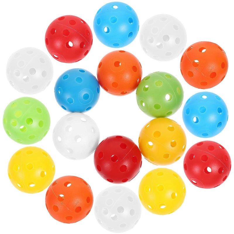 Practice Balls For Backyard Colored Golf Balls Mixed Colors Sports Enthusiasts Outdoor Training 20Pcs