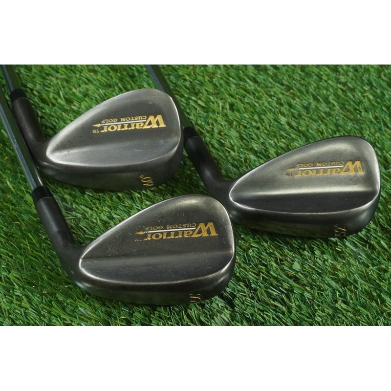 WARRIOR CUSTOM GOLF WEDGES GUN METAL GW,SW,LW PROJECT X 6.0 STIFF RH 52,56,60
