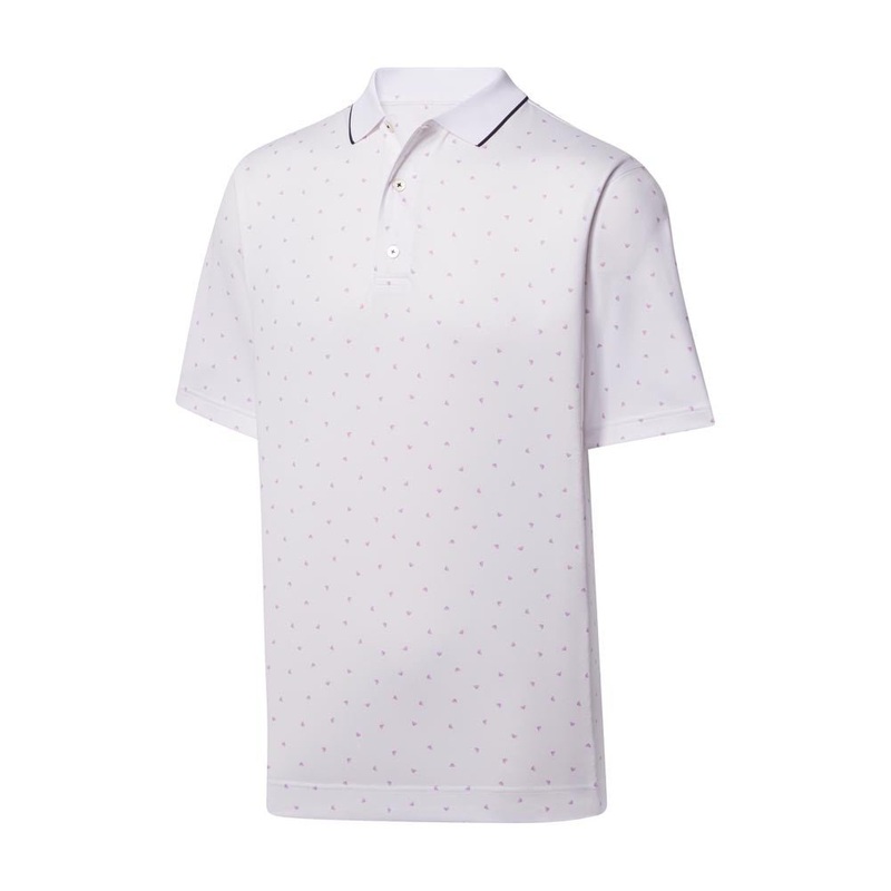 FootJoy Lisle Push Play Print Knit Collar Golf Polo