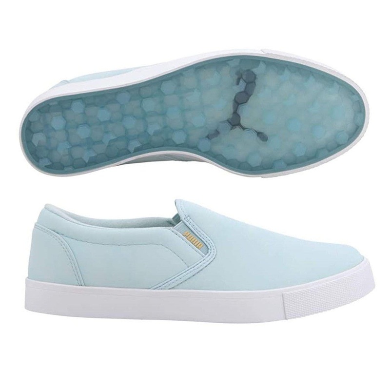 Puma Women’s Tustin Slip-On Golf Shoes – Omphalodes/Team Gold