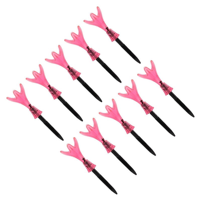 10pcs Golf Ball Stand Ball Holder Adjustable Height Stable Practice Aids Accessories Gift for GolferTransparent Pink