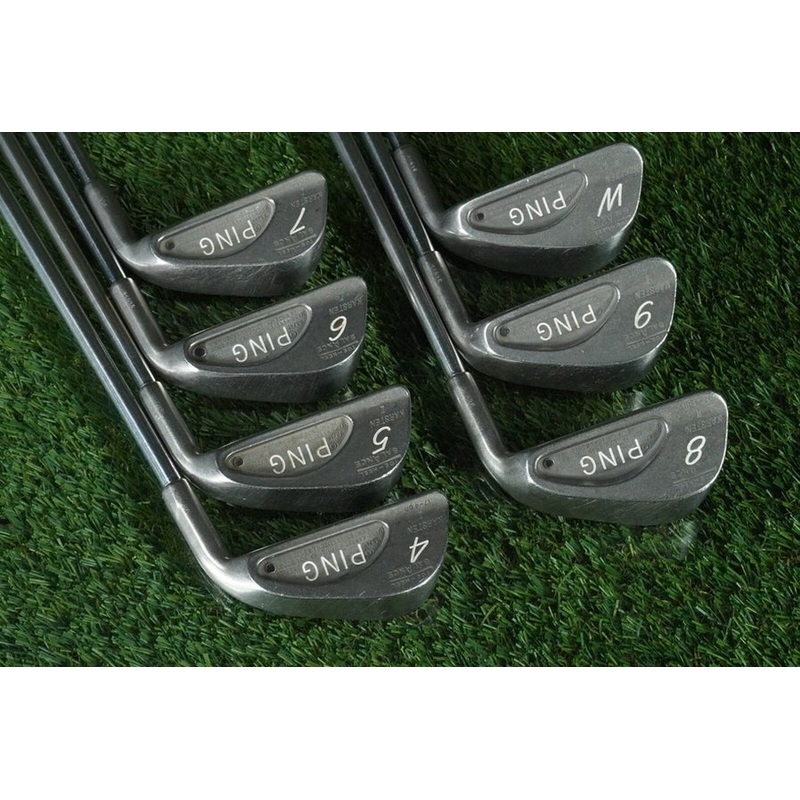 PING KARSTEN I IRONS SET 4-PW BLACK DOT TOE-HEEL BALANCE STANDARD FLEX SHAFTS RH
