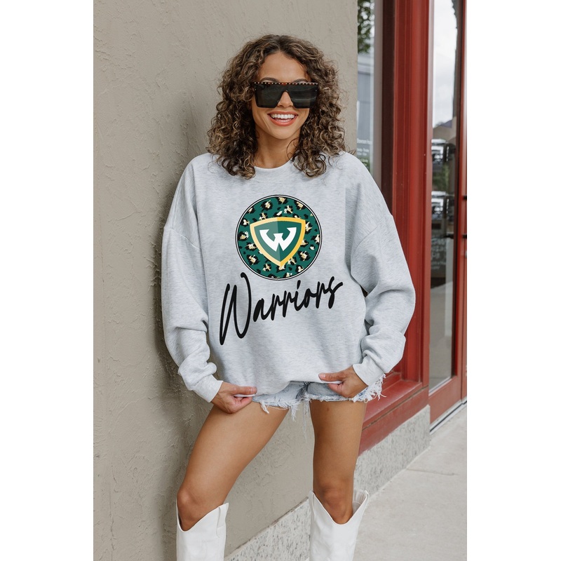 WAYNE STATE WARRIORS Going Wild Fleece Drop-Shoulder Pullover