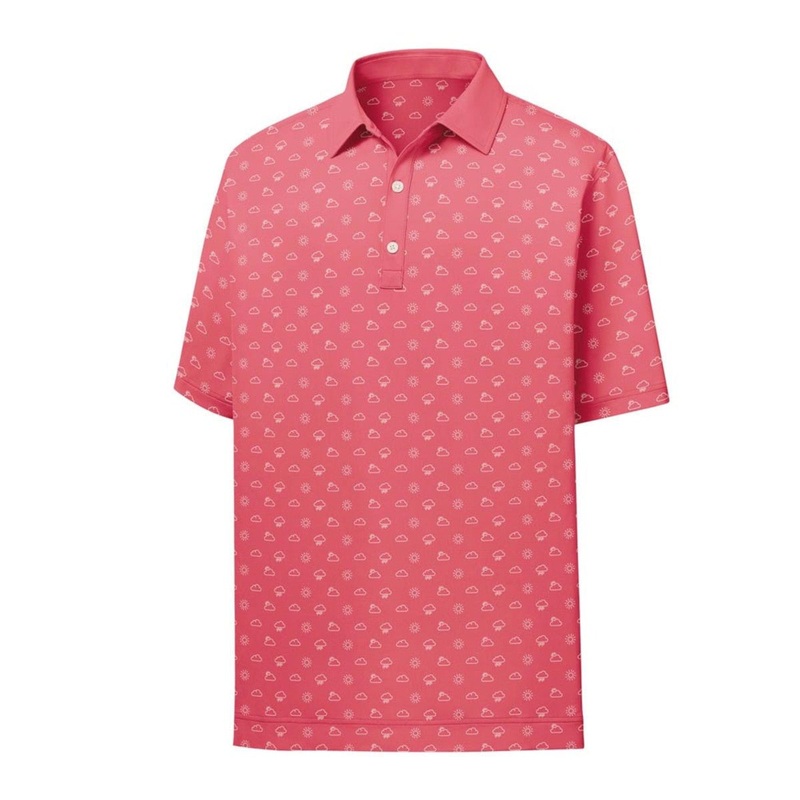 FootJoy Lisle Weather Print Self Collar Polo